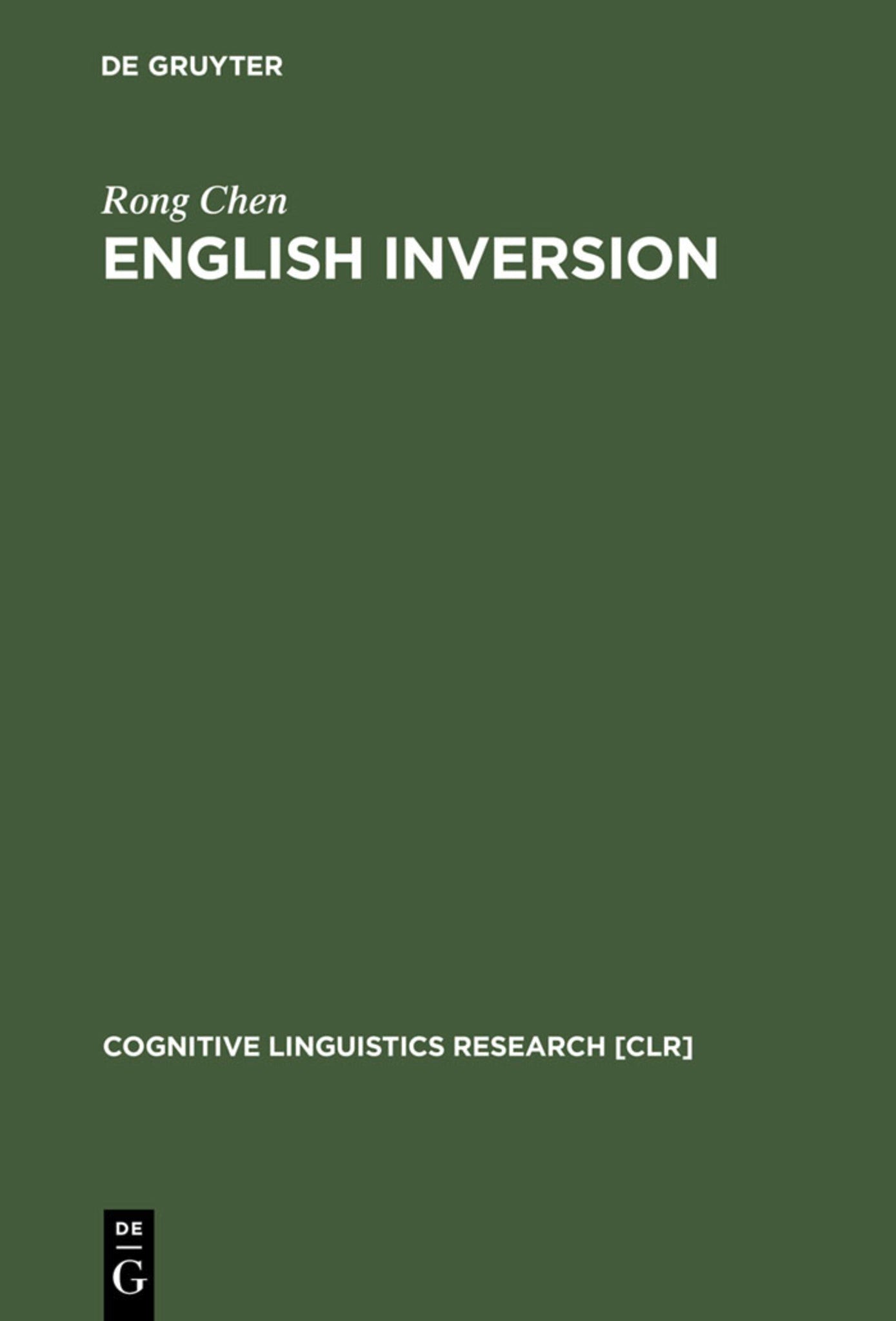 Cover image for English Inversion ISBN 9783110178104